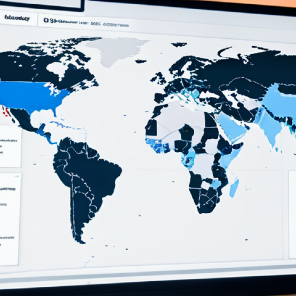 **

A security operations center (SOC) dashboard displaying real-time threat intelligence data. The screen shows a world map with active cyberattacks highlighted, along with graphs showing trending malware and phishing campaigns. Security analysts are collaborating around the dashboard, analyzing the data to identify and mitigate threats. The scene evokes a sense of urgency and proactive defense against cyberattacks.

**