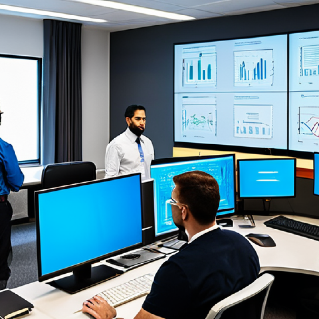 **

"A diverse team of cybersecurity professionals participating in a cyber range exercise, focused on computer screens displaying network diagrams and threat alerts. Modern office environment, fully clothed, appropriate attire, safe for work, professional setting, perfect anatomy, correct proportions, well-formed hands, family-friendly."

**