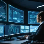 Home 13 사이버 보안 사고 후 피해 복구 전략 - **Prompt:** A diverse team of cybersecurity professionals, dressed in smart casual business attire, ...